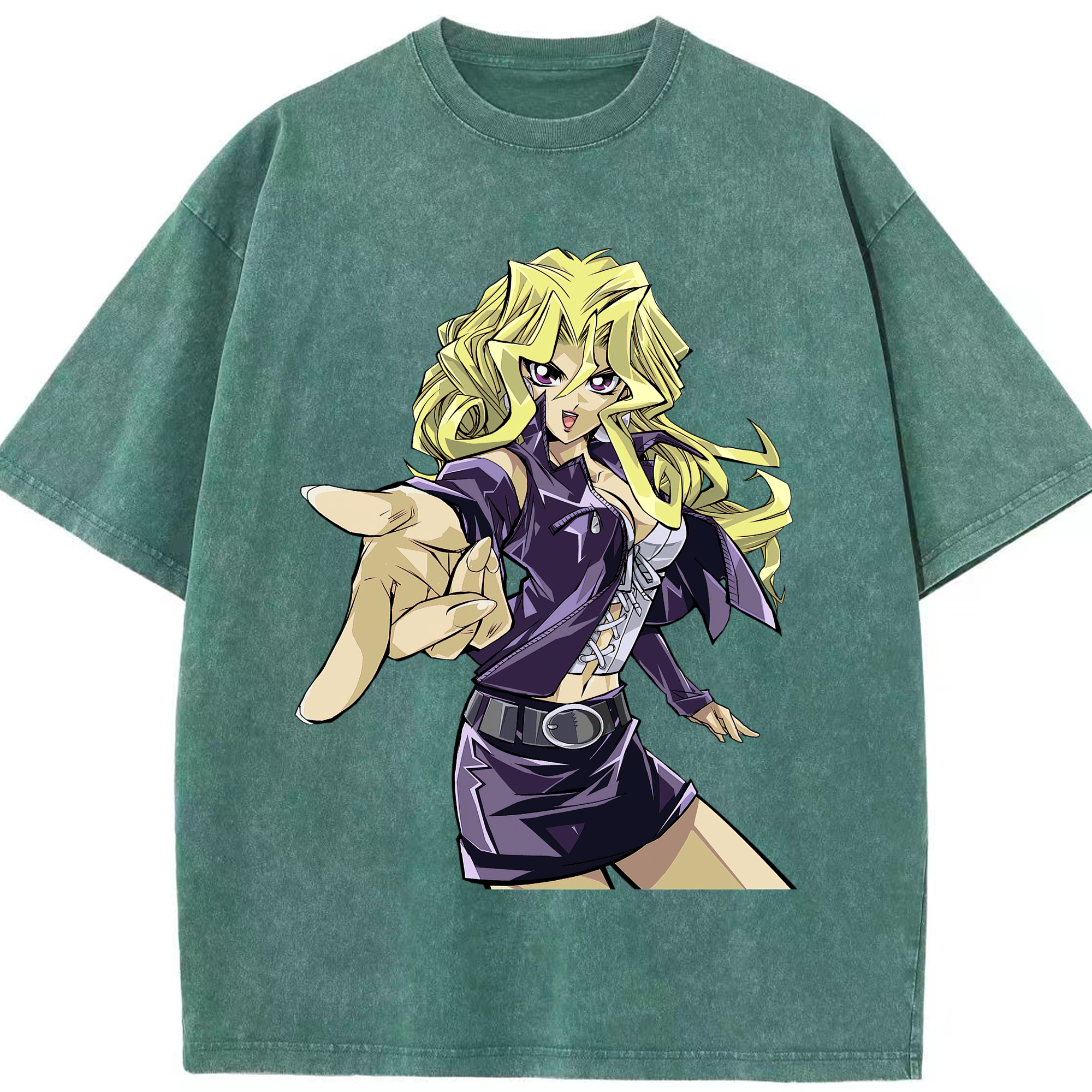（画像用） 遊☆戯☆王 Yu-Gi-Oh! 綿100% ヴィンテージ風 半袖Tシャツ（フロントプリント）